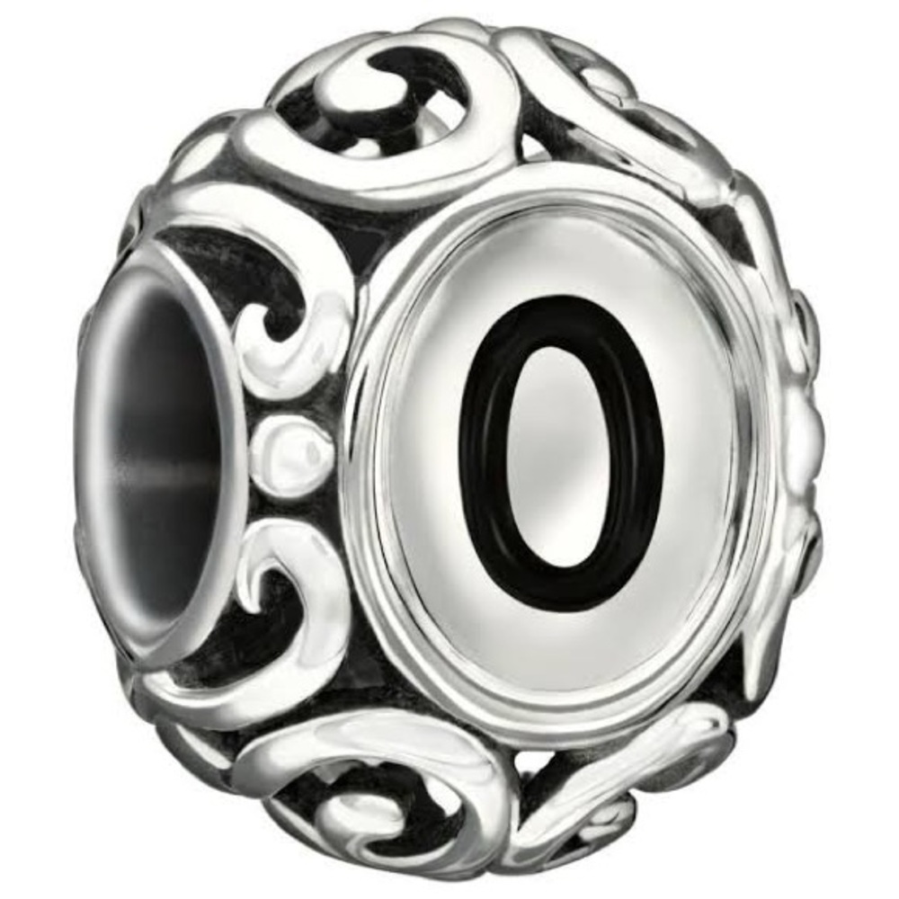 Chamilia Initially Speaking O Sterling Enamel Bead NEW